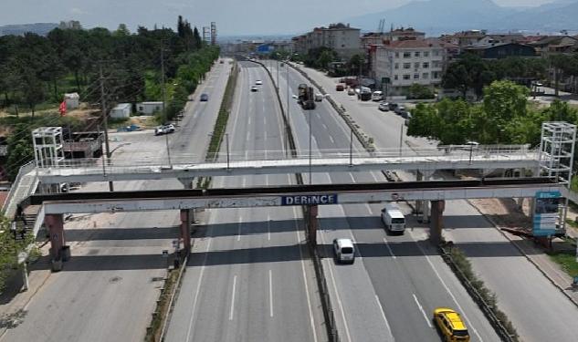 60 Evler yaya üstgeçidi tamamlanıyor