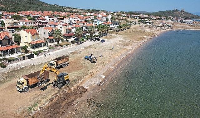 Cunda Arka Deniz iş makineleriyle baştan sona temizlendi