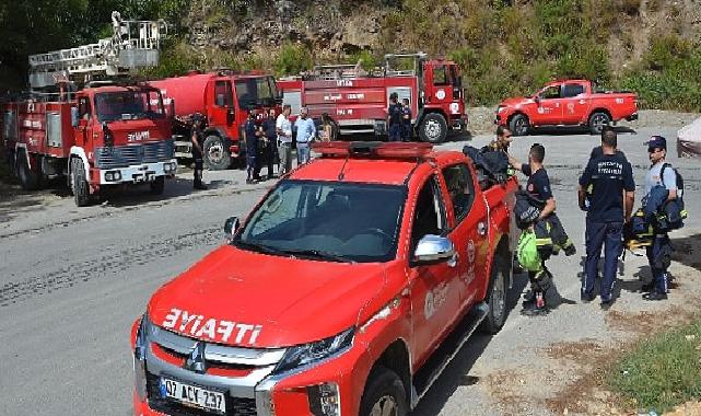 Antalya Büyükşehir ekipleri yangın sonrası da sahada