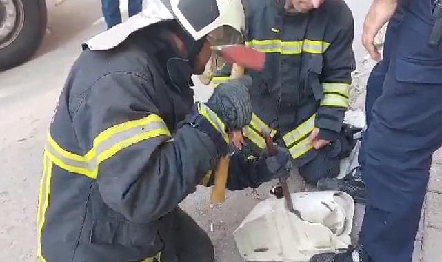 Lavaboya Sıkışan Yavru Kedi Kurtarıldı