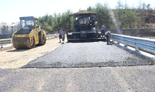 Naras köprüsüne sıcak asfalt