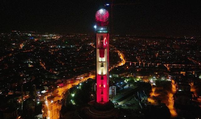 Atatürk Ankara Cumhuriyet Kulesi’nde 100. Yıla özel muhteşem ışıklandırma