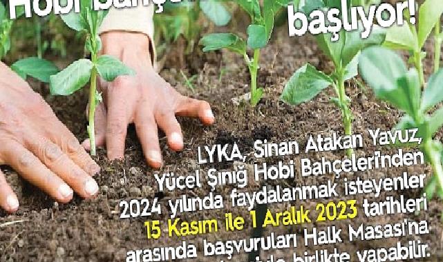 Hobi bahçeleri başvuruları başlıyor!