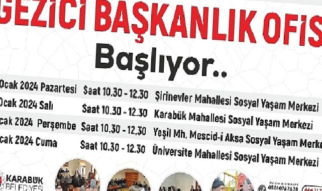 Gezici Başkanlık Ofisi Başlıyor..