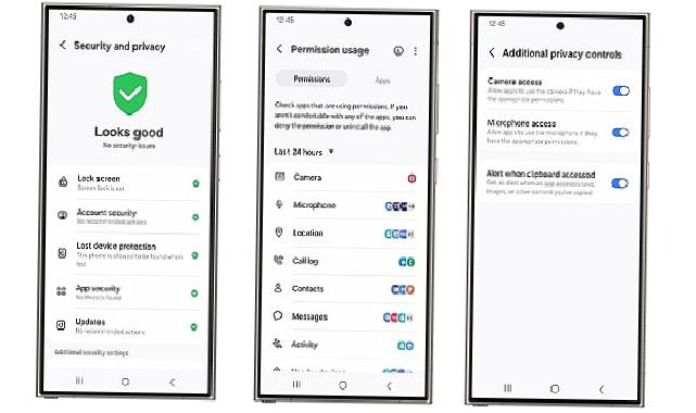 Samsung Galaxy’nin Güvenlik ve Gizlilik Panosu sayesinde kişisel verilerin kontrolü tamamen kullanıcının elinde