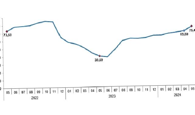 Tüik: Tüketici fiyat endeksi (TÜFE) yıllık %75,45, aylık %3,37 arttı